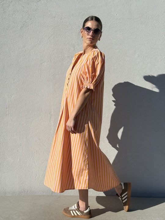 Gaspar 2601727 Tunø dress stripe orange