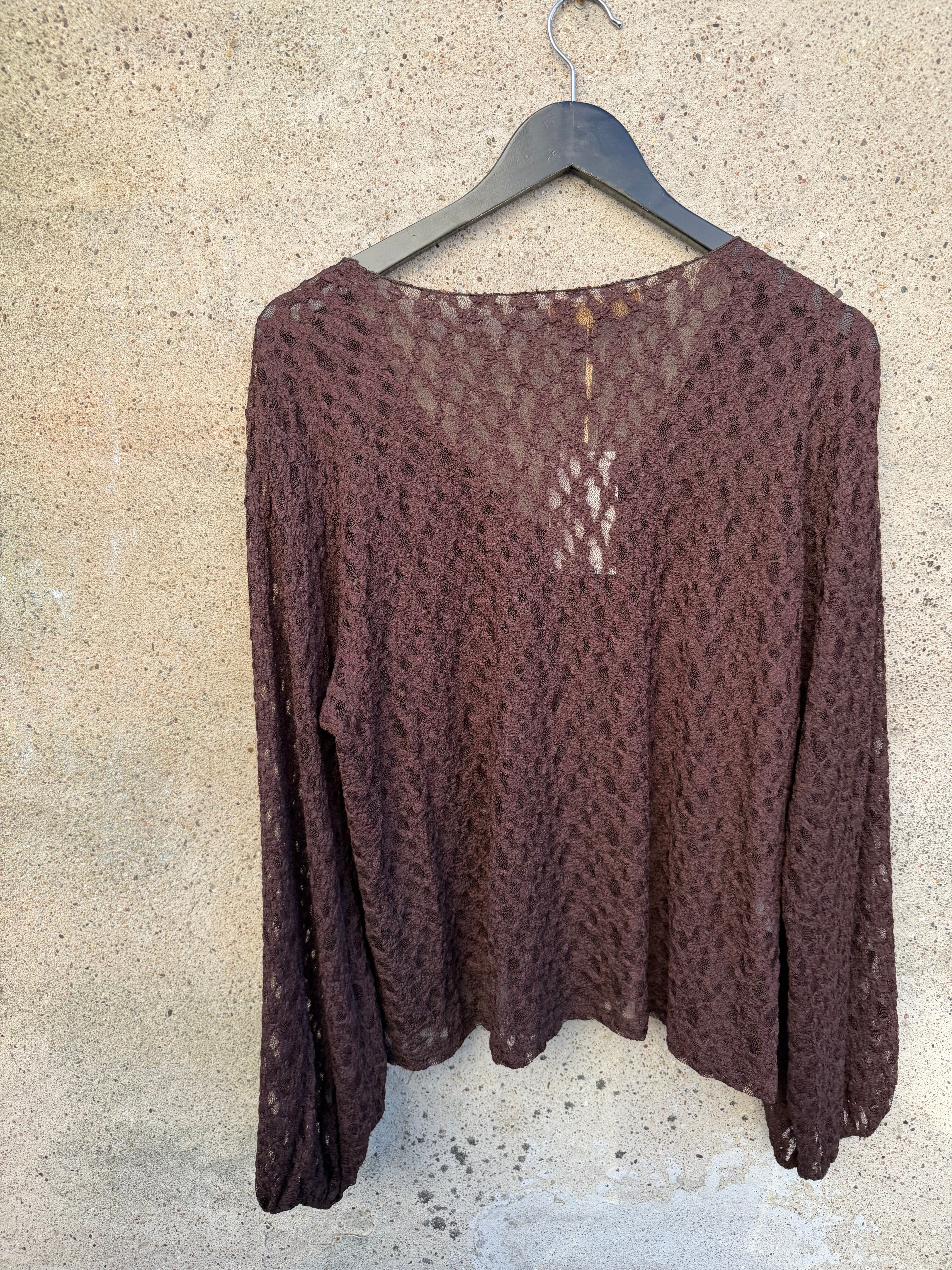 Boho Love B1430 Lace blouse brown