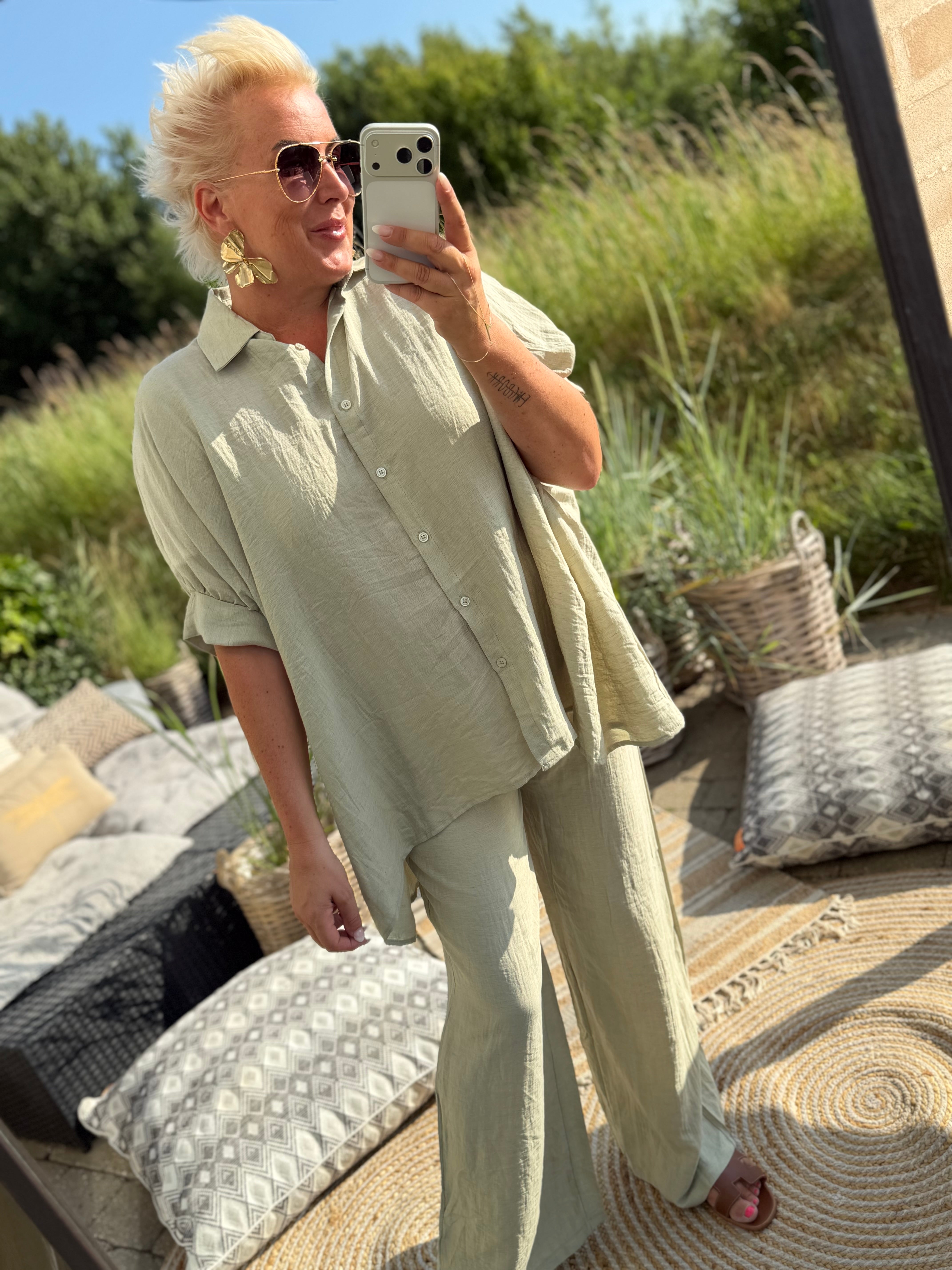 Savana shirt dusty green