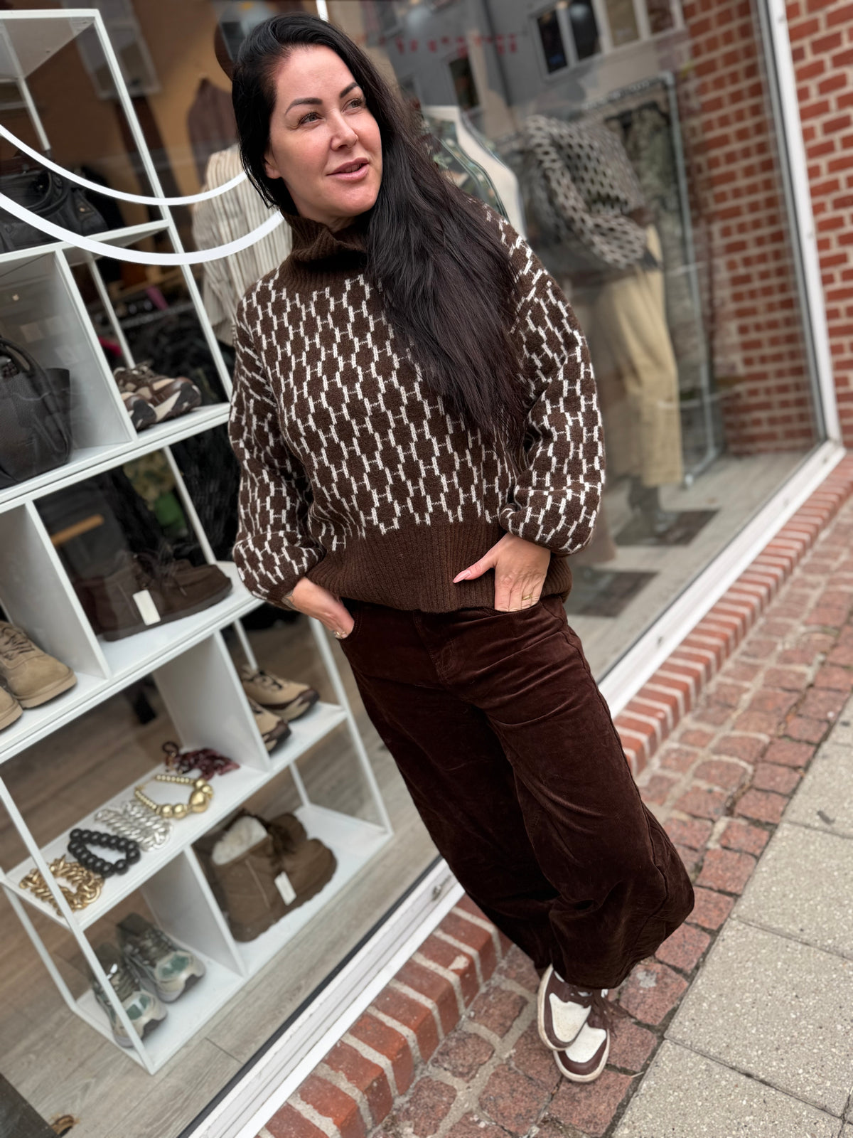HÈST 2630120854 FAM sweater new pattern dark earth
