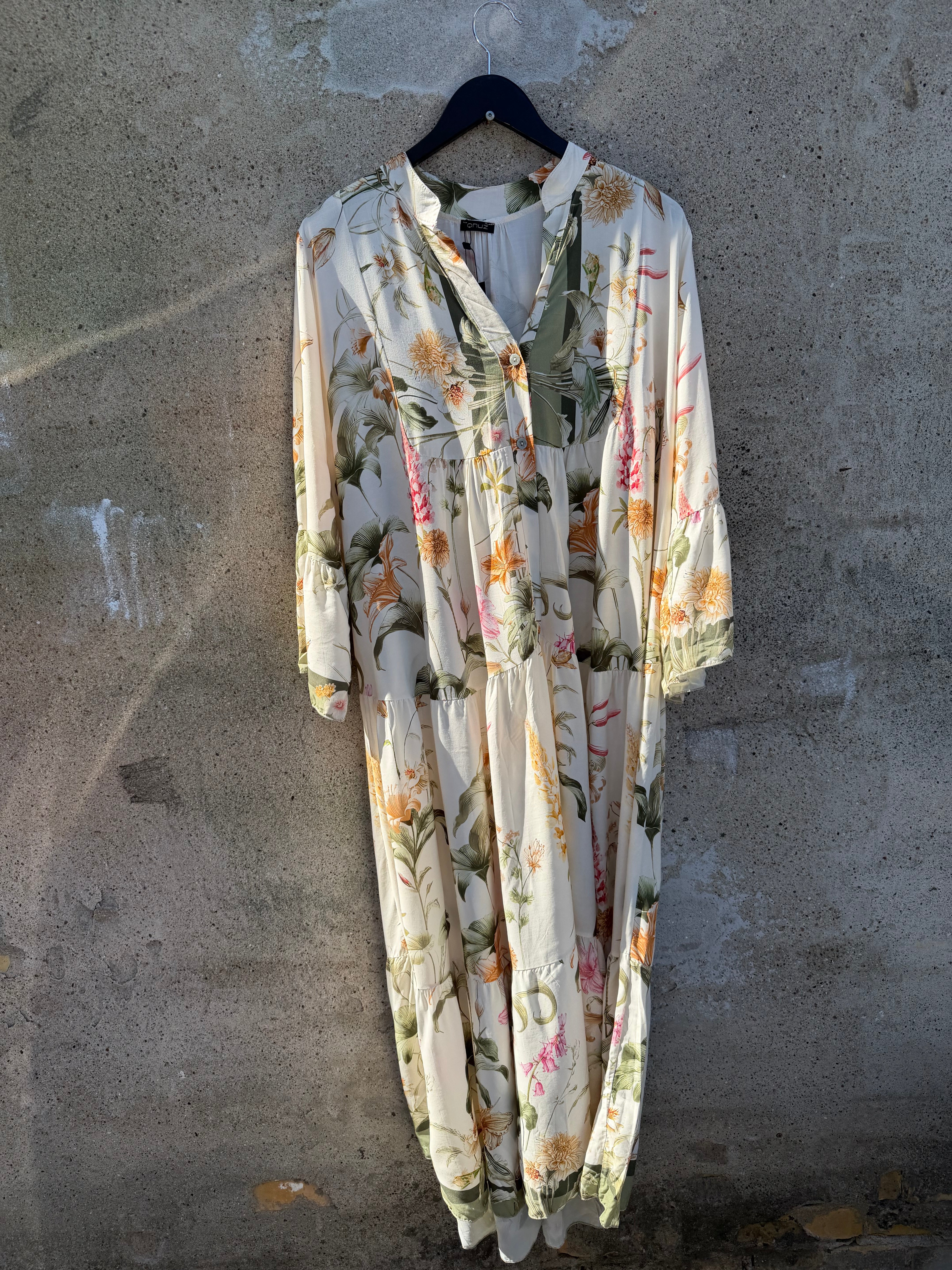 Qnuz 9322 Flower dress army