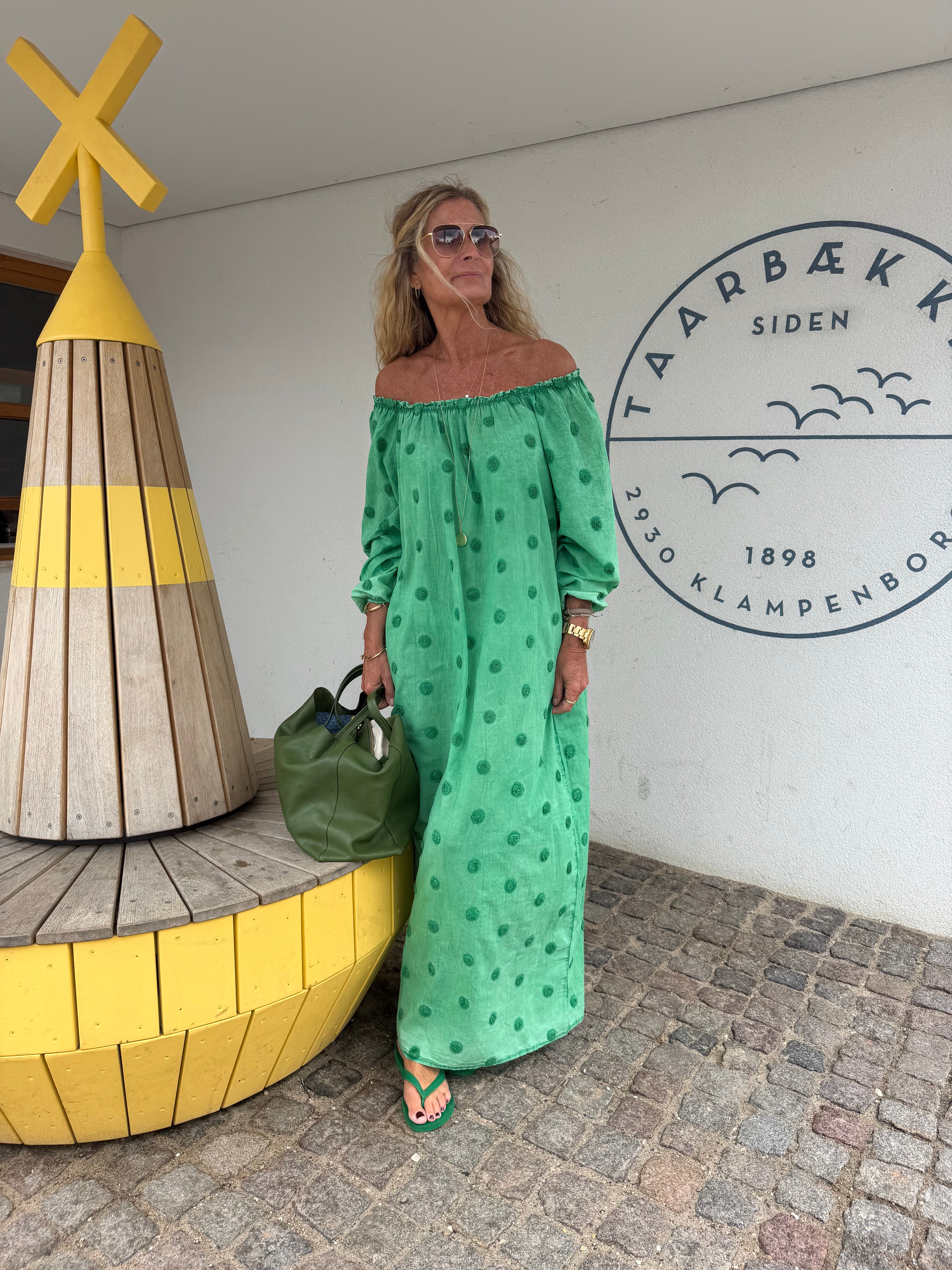 CABANA Living 3808-01 Dot dress green