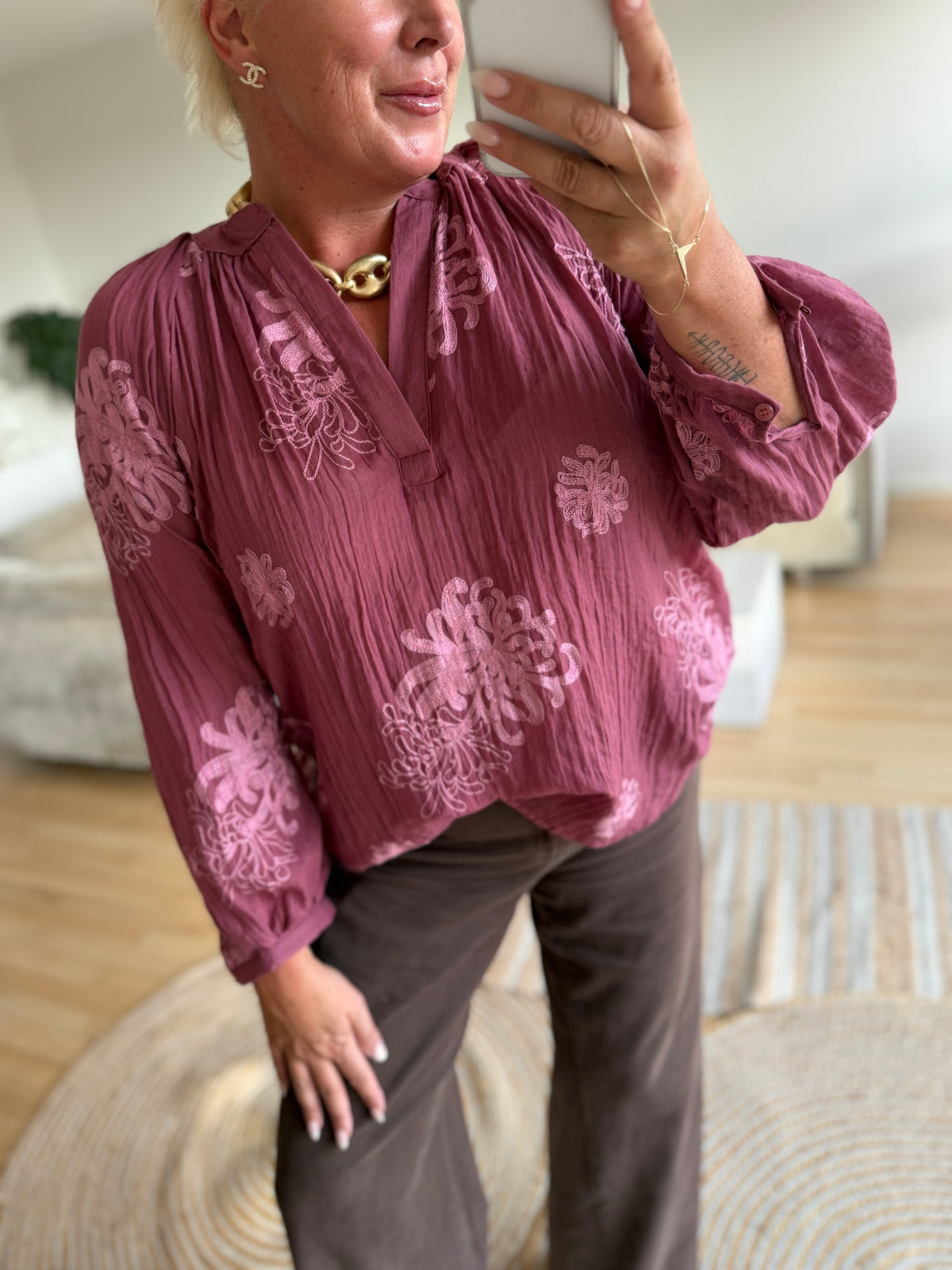 LECOCO 35168 Susse shirt wine red
