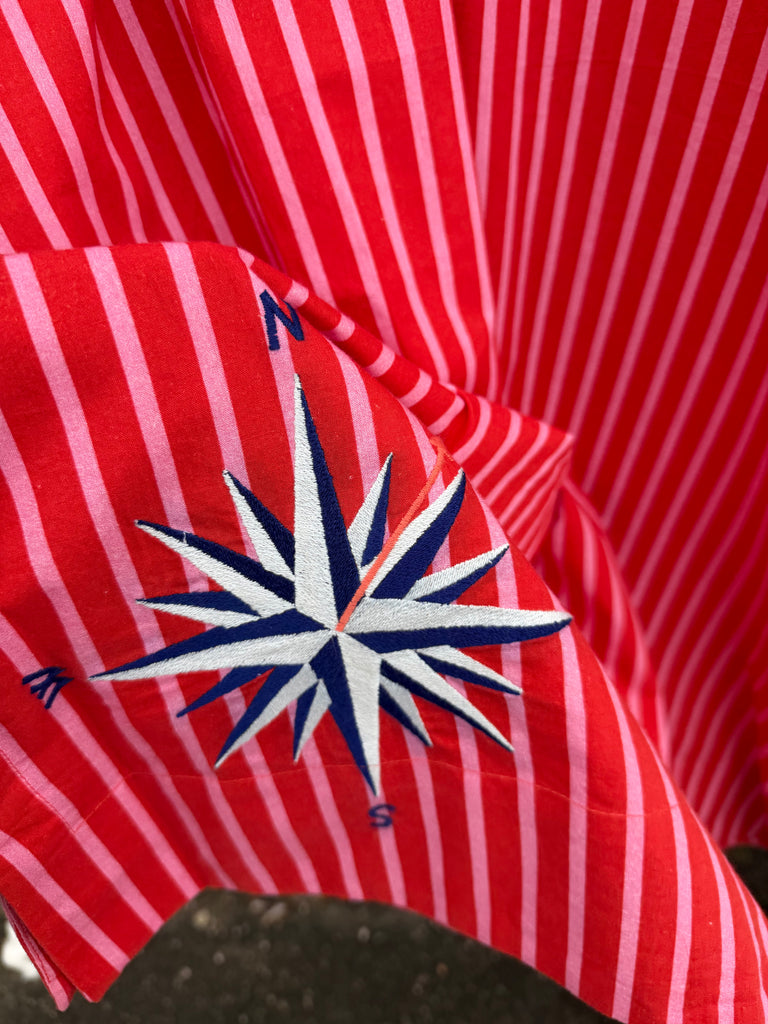 WAUW Ulrikke dress stripe red