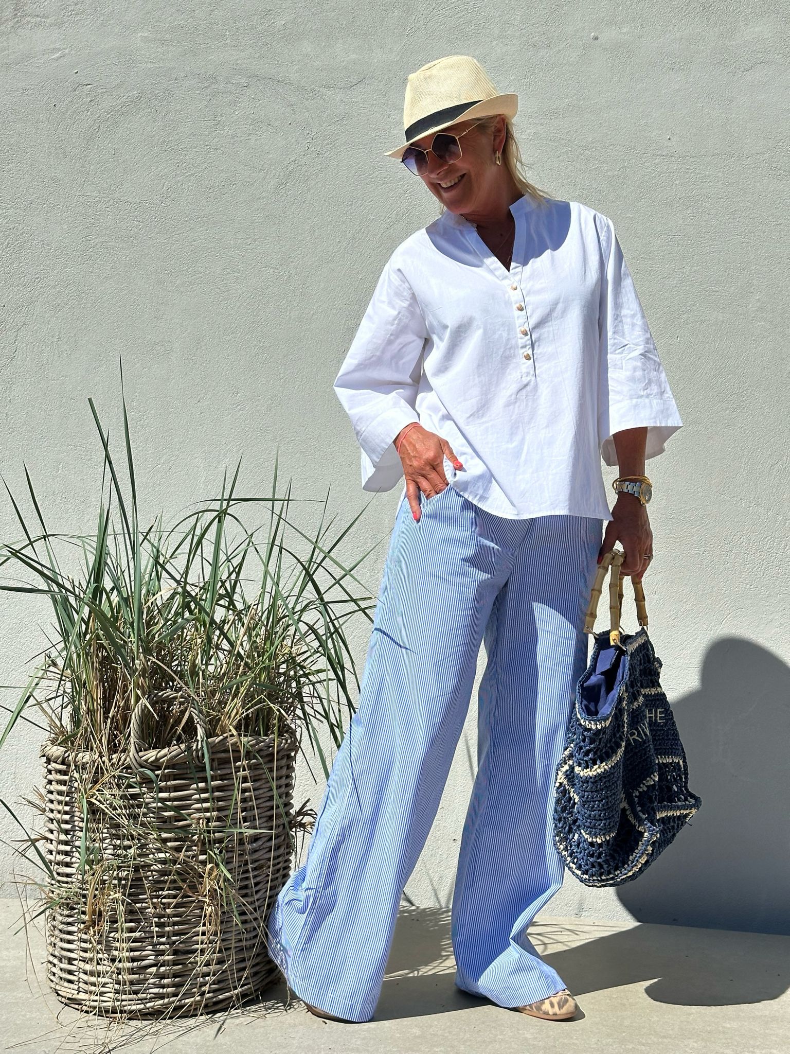 Gaspar 2601907 Honolulu pants stripe blue