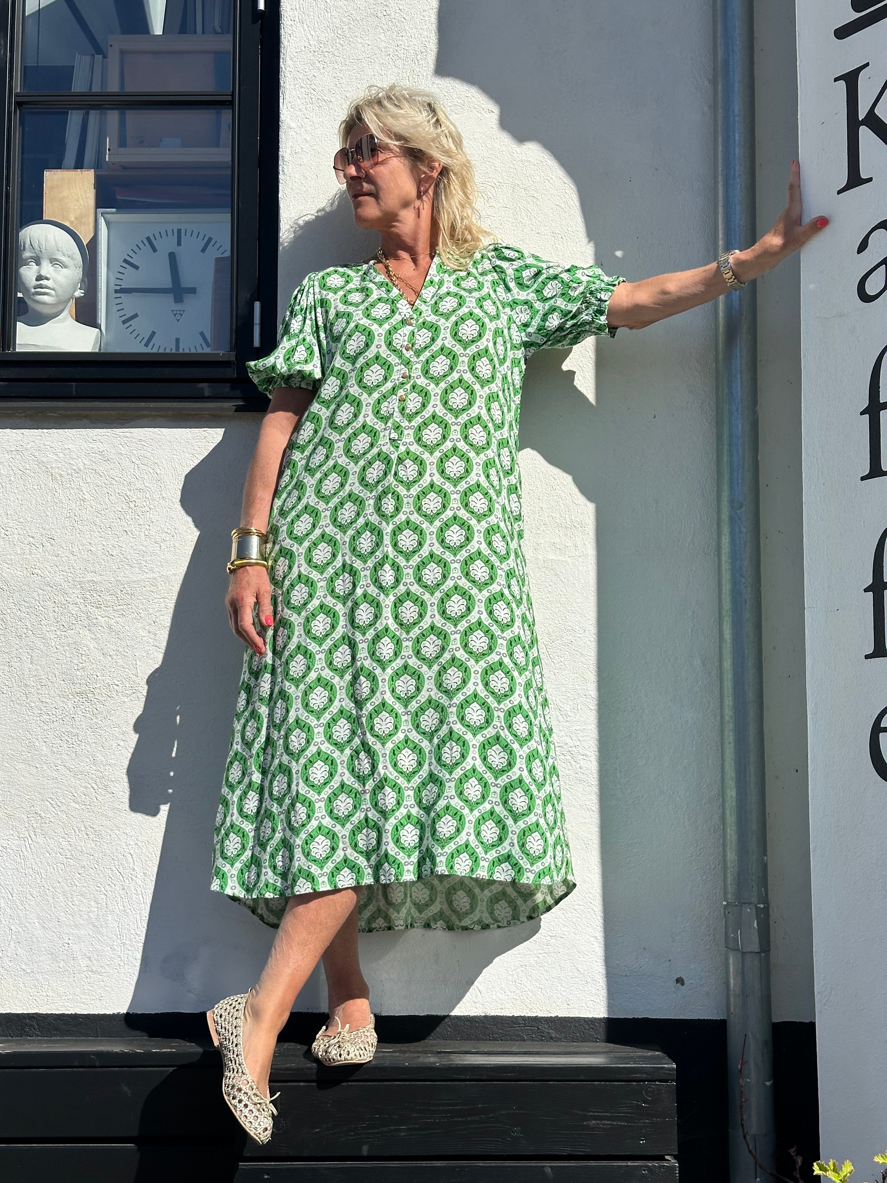 Gaspar 2601750 Tunø dress print green