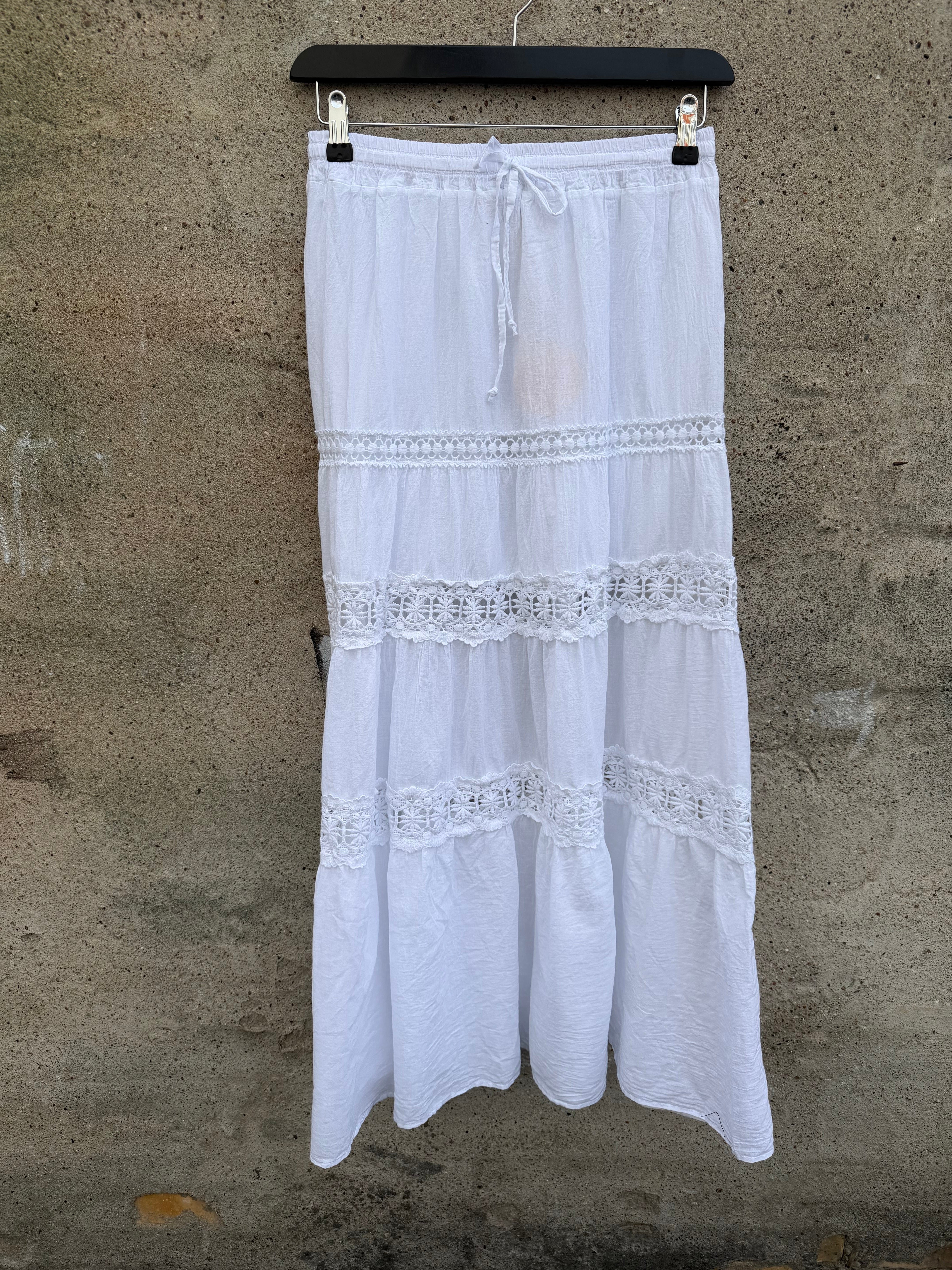 By Engbork Pamela long skirt white