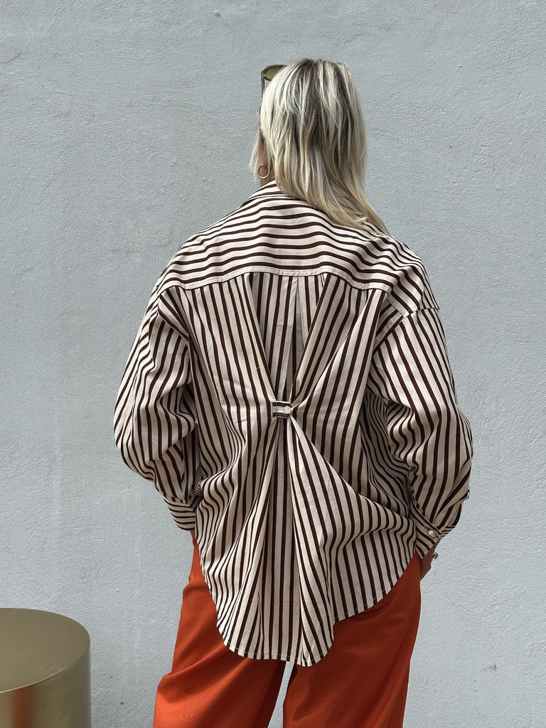 Gaspar 2601724 Sevilla shirt stripe brown