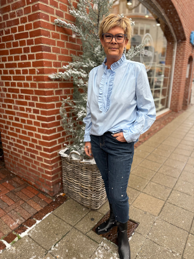 Boho Love B1197 skjorte flæse sky