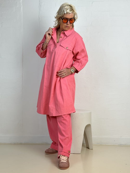 Gaspar 2510722 Rio dress canvas pink