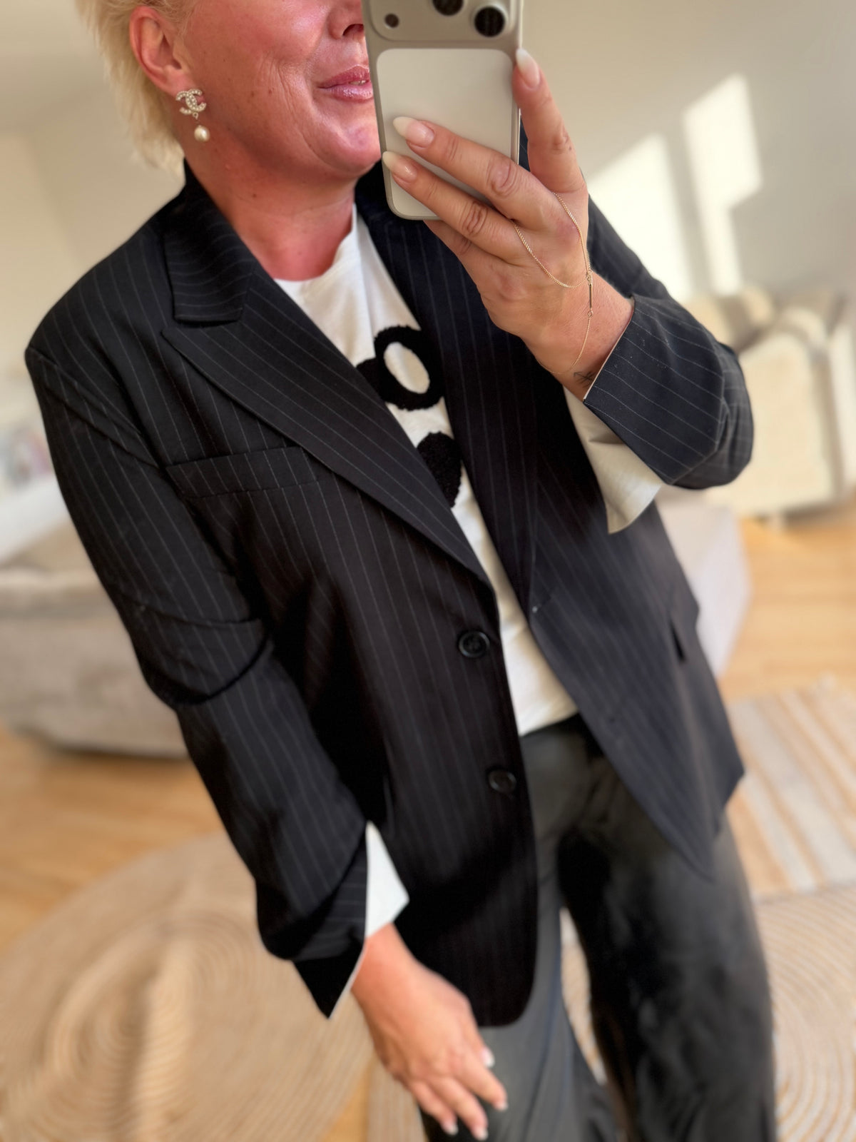 By Engbork Daisy blazer stripe black