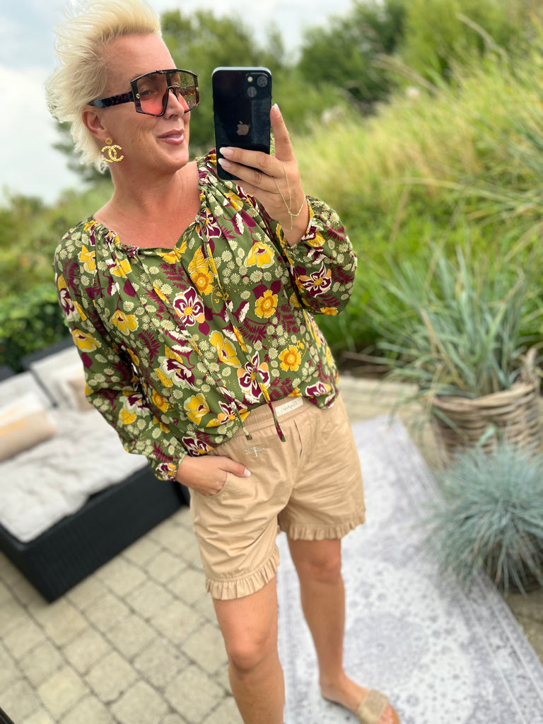 Boho Love bluse oliven