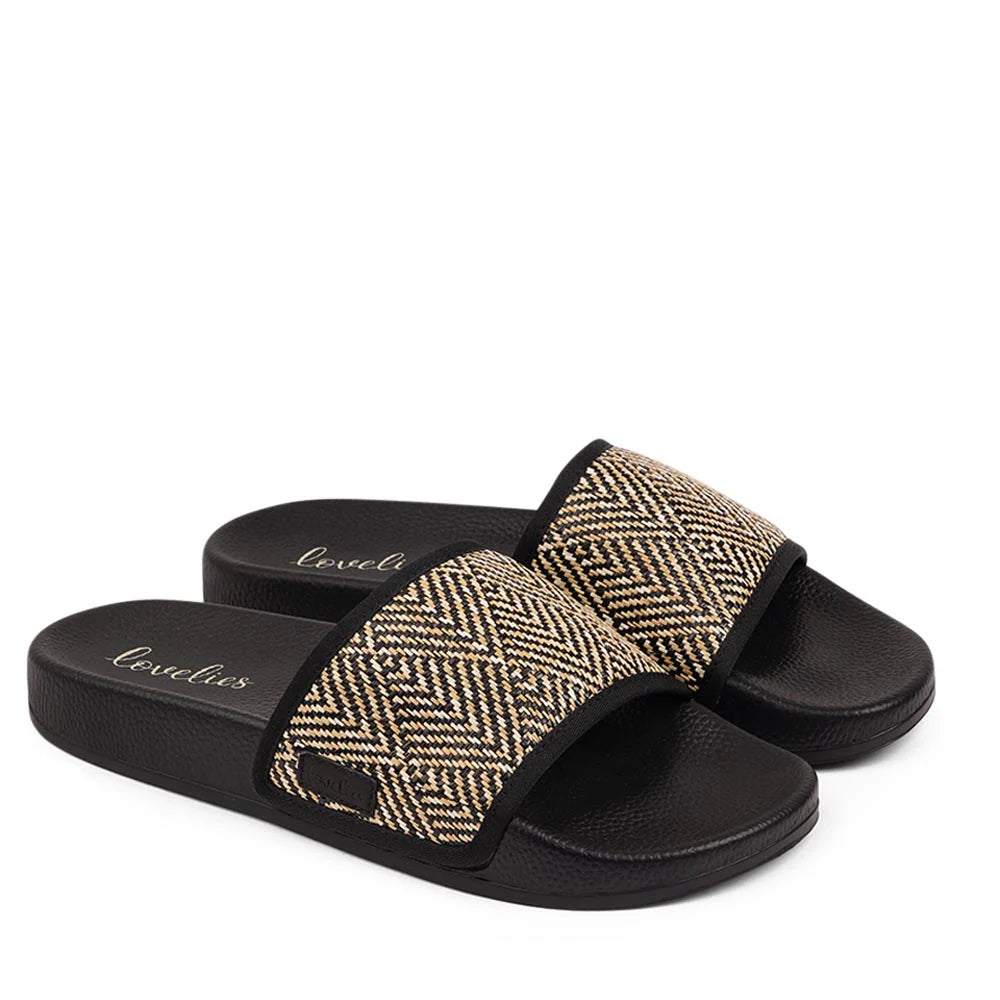 LOVELIES Cerrate bast slides pattern upper