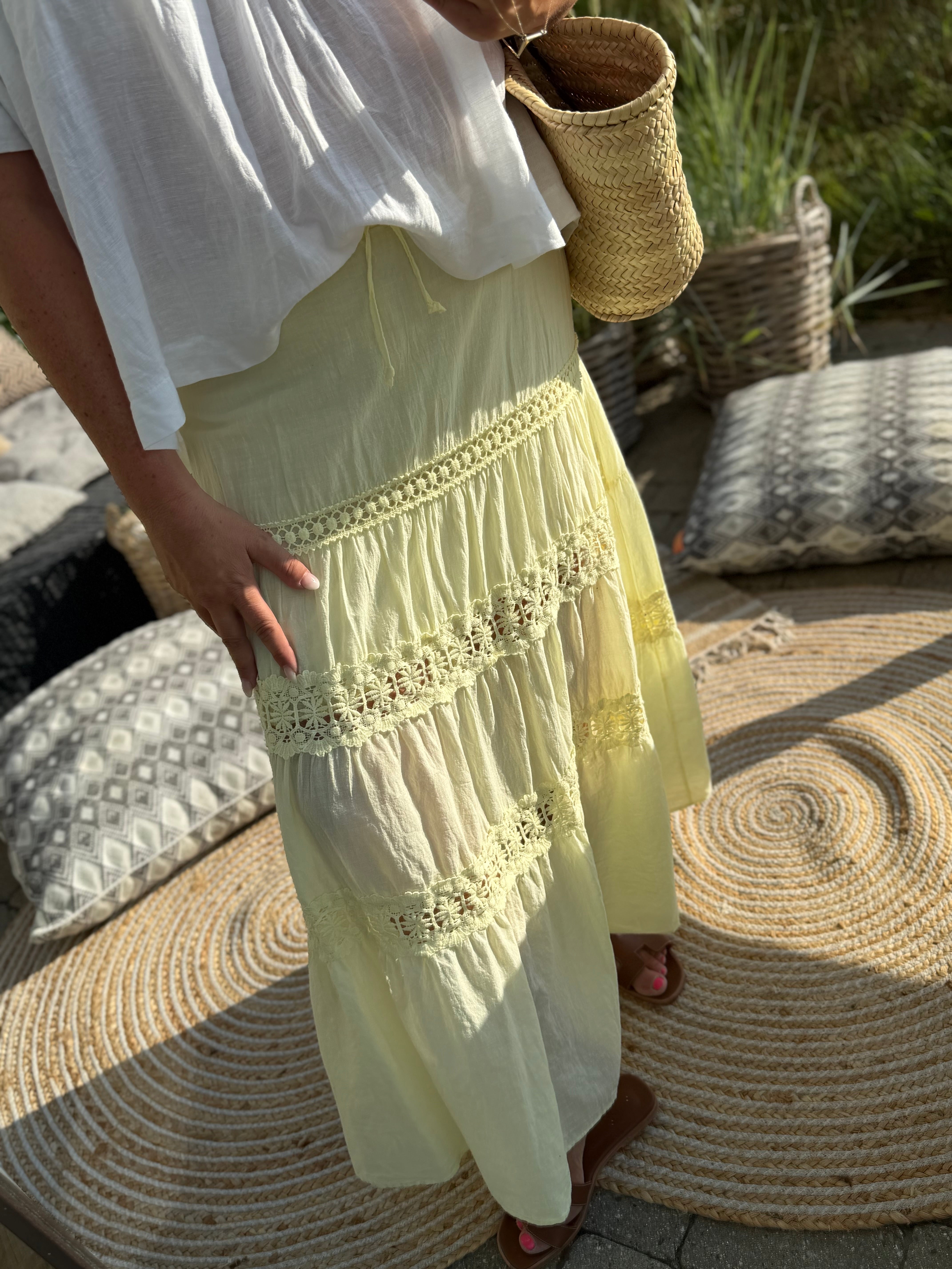 By Engbork Pamela long skirt yellow