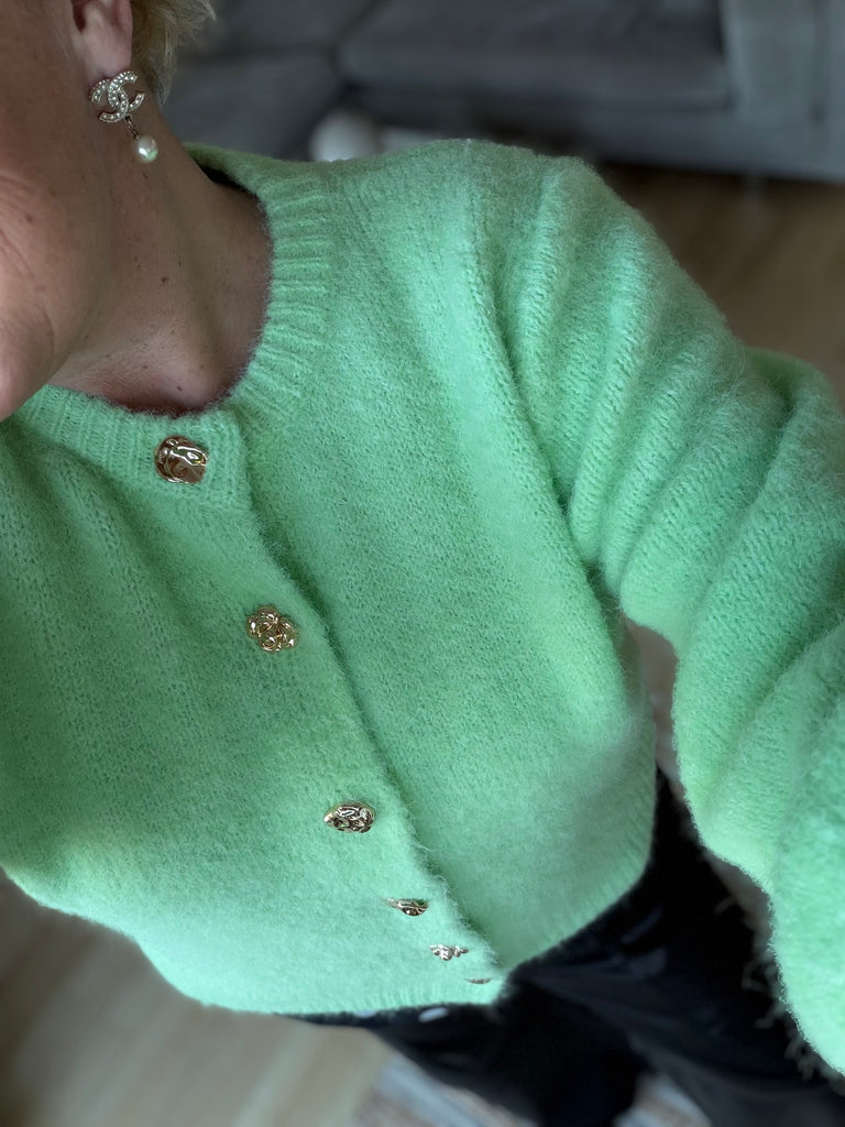 By Engbork Mindy strik cardigan mint