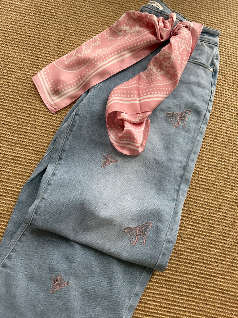 By Engbork Q865 jeans denim butterfly