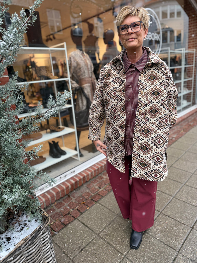 Gaspar 2510312 Stockholm jacquard shirt brown