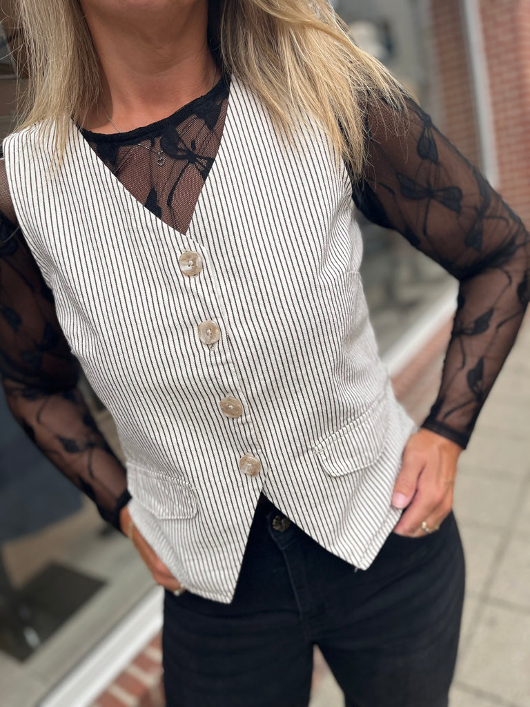 LECOCO 34666 Lianna vest stripe off