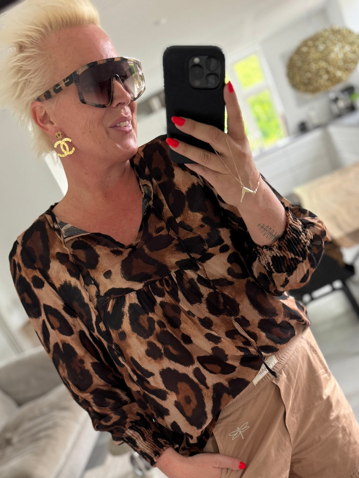 Boho Love Parga bluse leo brown