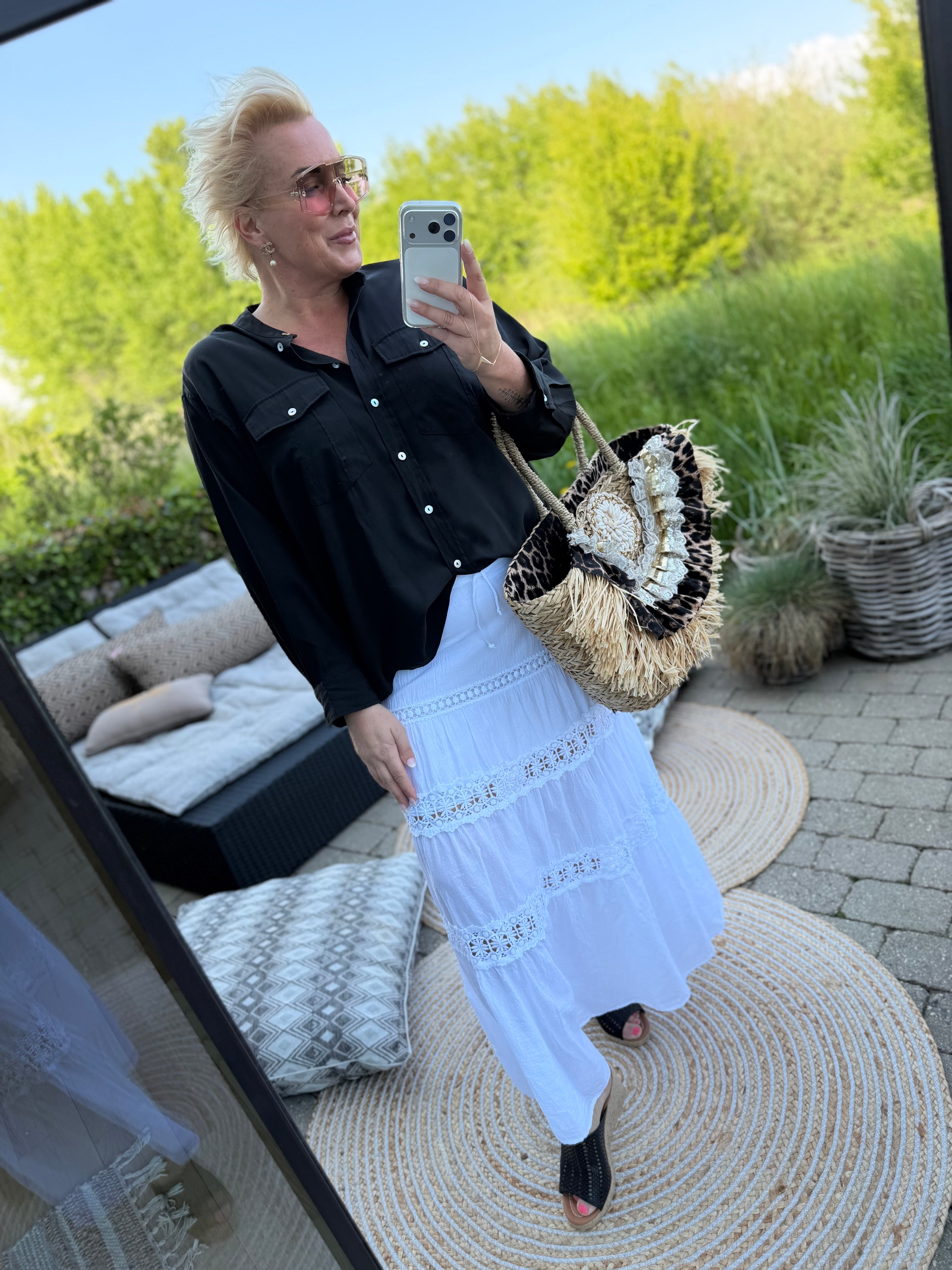 By Engbork Pamela long skirt white