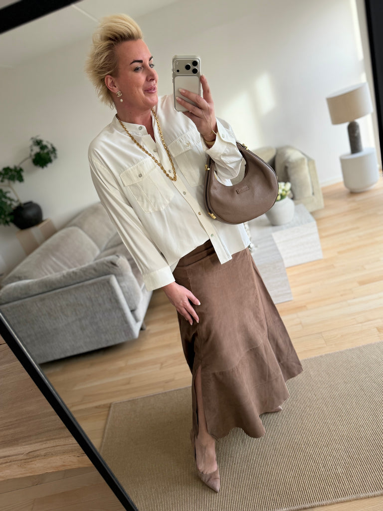 Depeche 51312 Naomi long skirt suede toffee