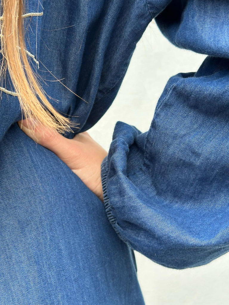 Gaspar 2407702 Luna denim dress blue