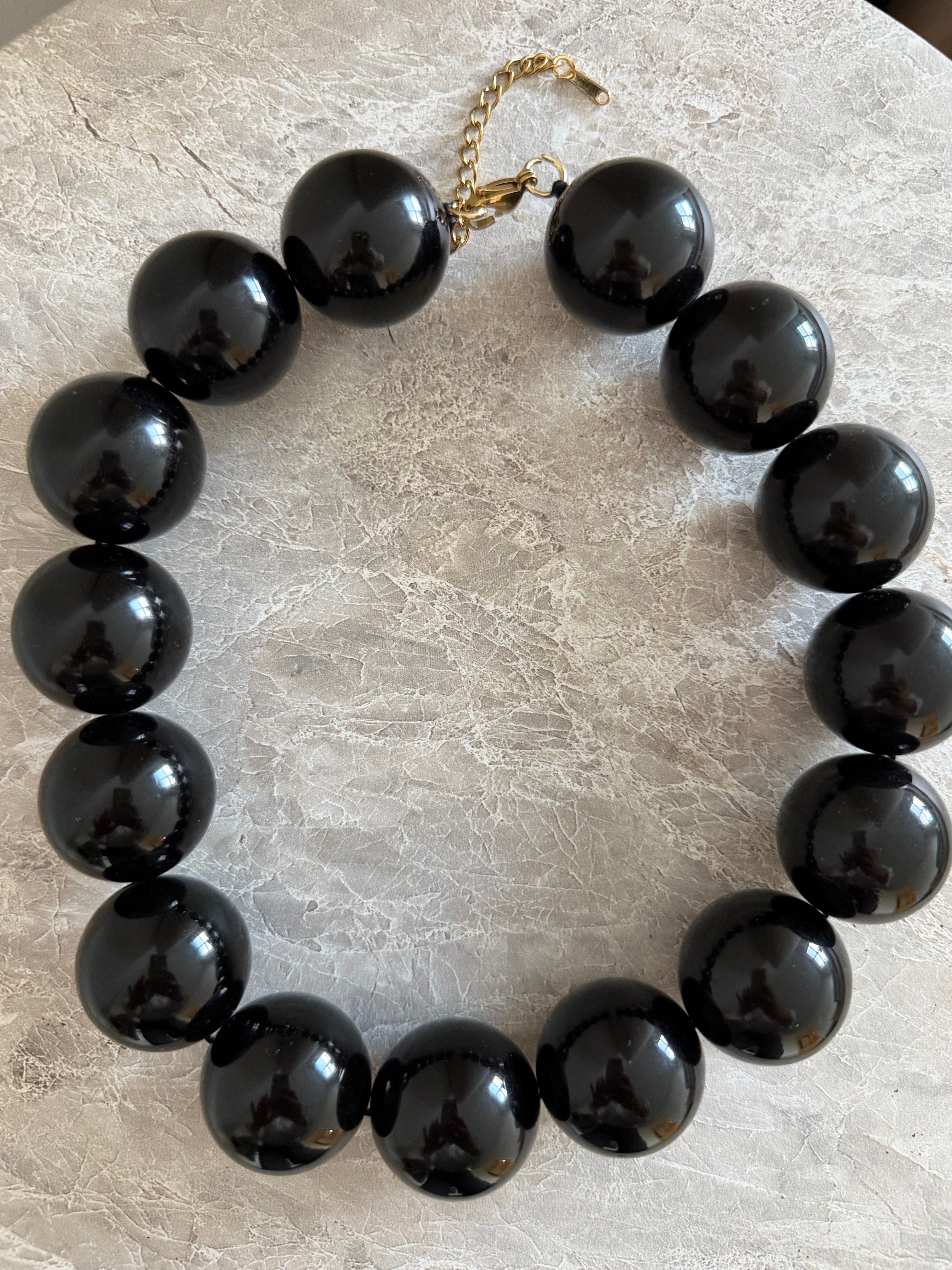 Bali collection Mables necklace black