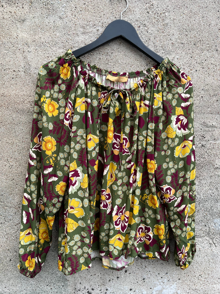 Boho Love bluse oliven