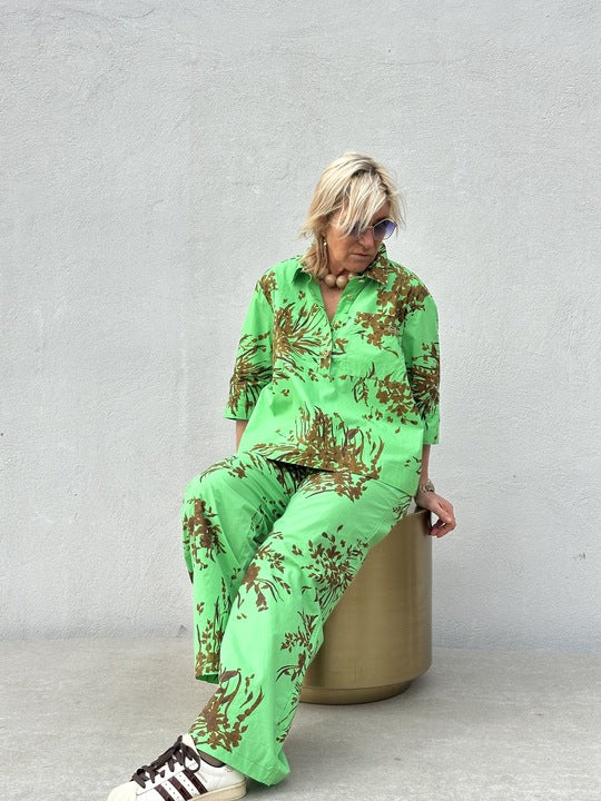 Gaspar 2601331 Porto blouse print green
