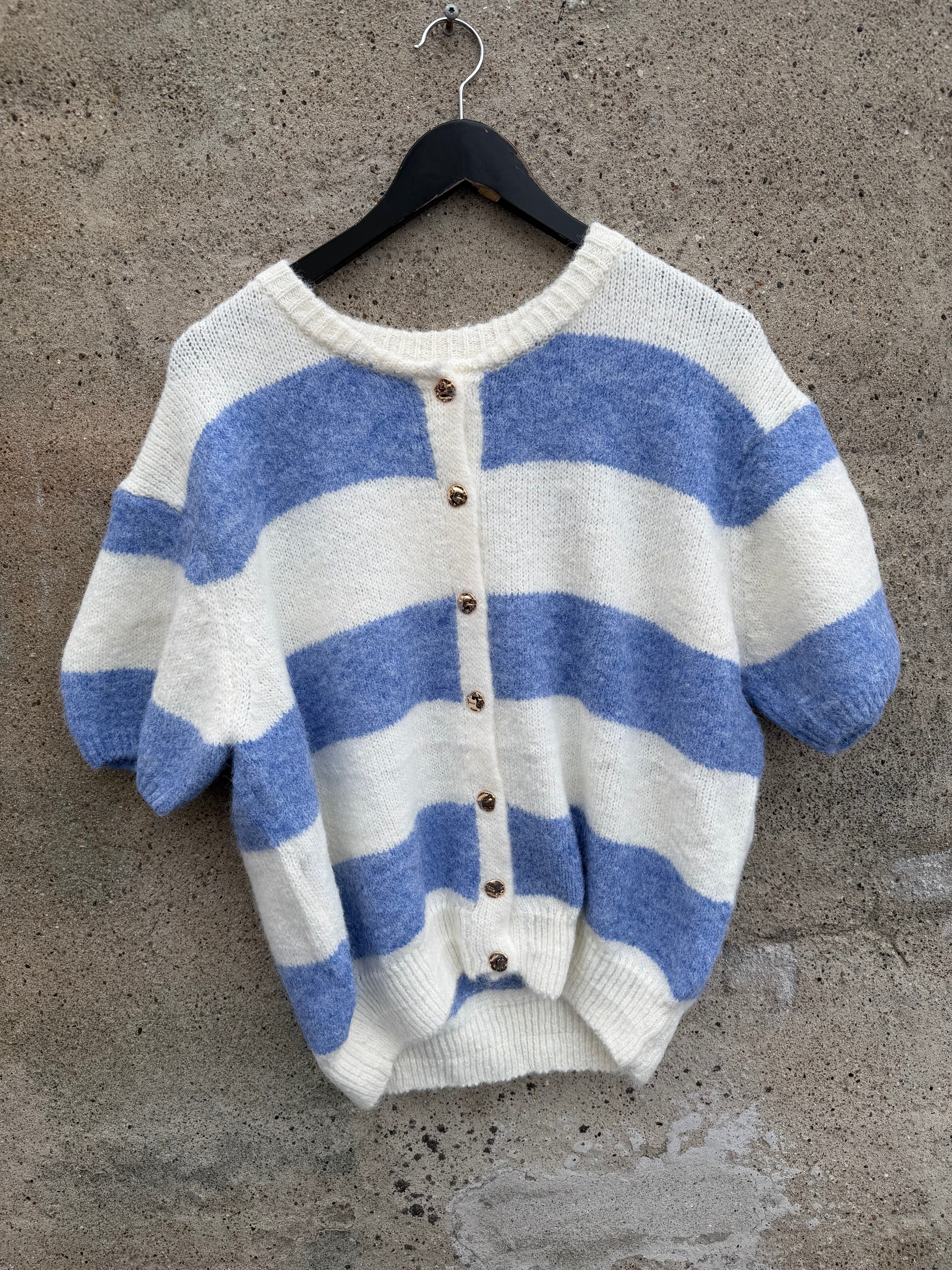 By Engbork Findi cardigan blue stripe