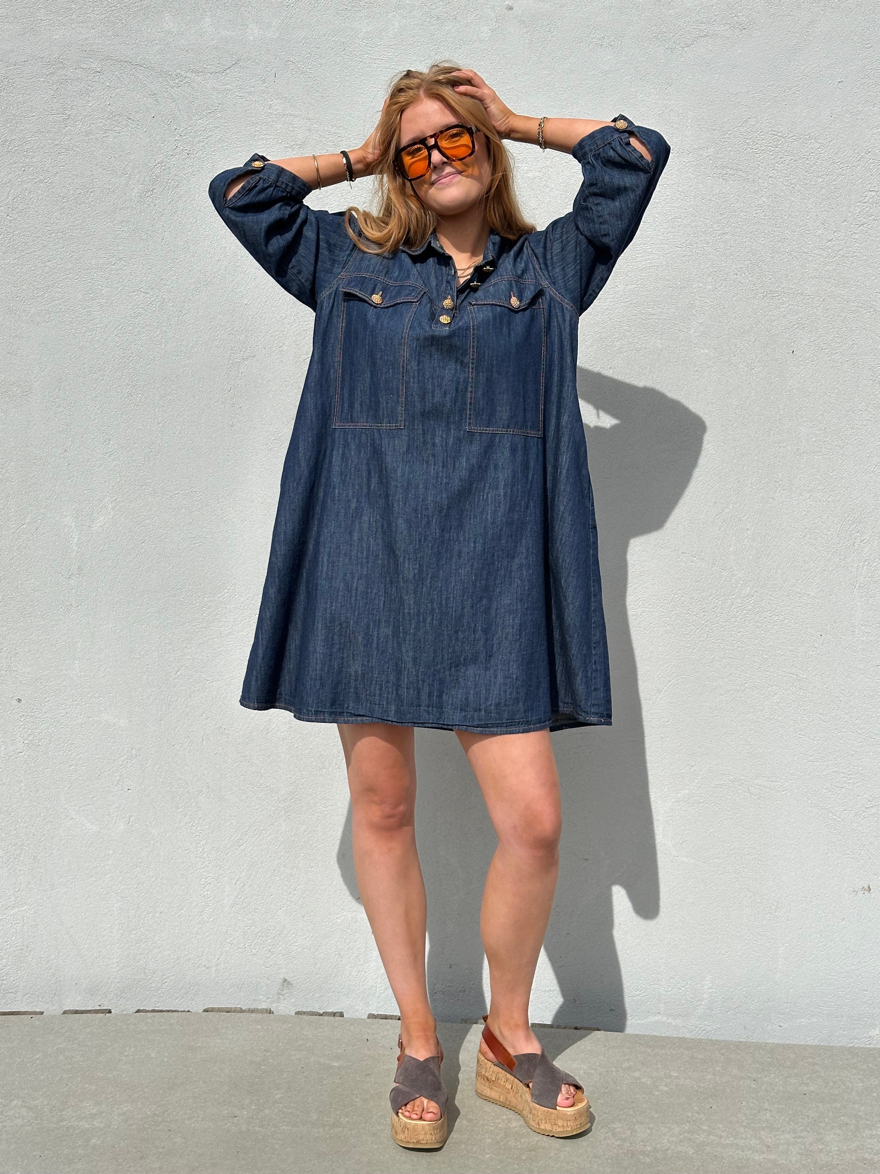 Gaspar 2507720 Rio denim dress dark