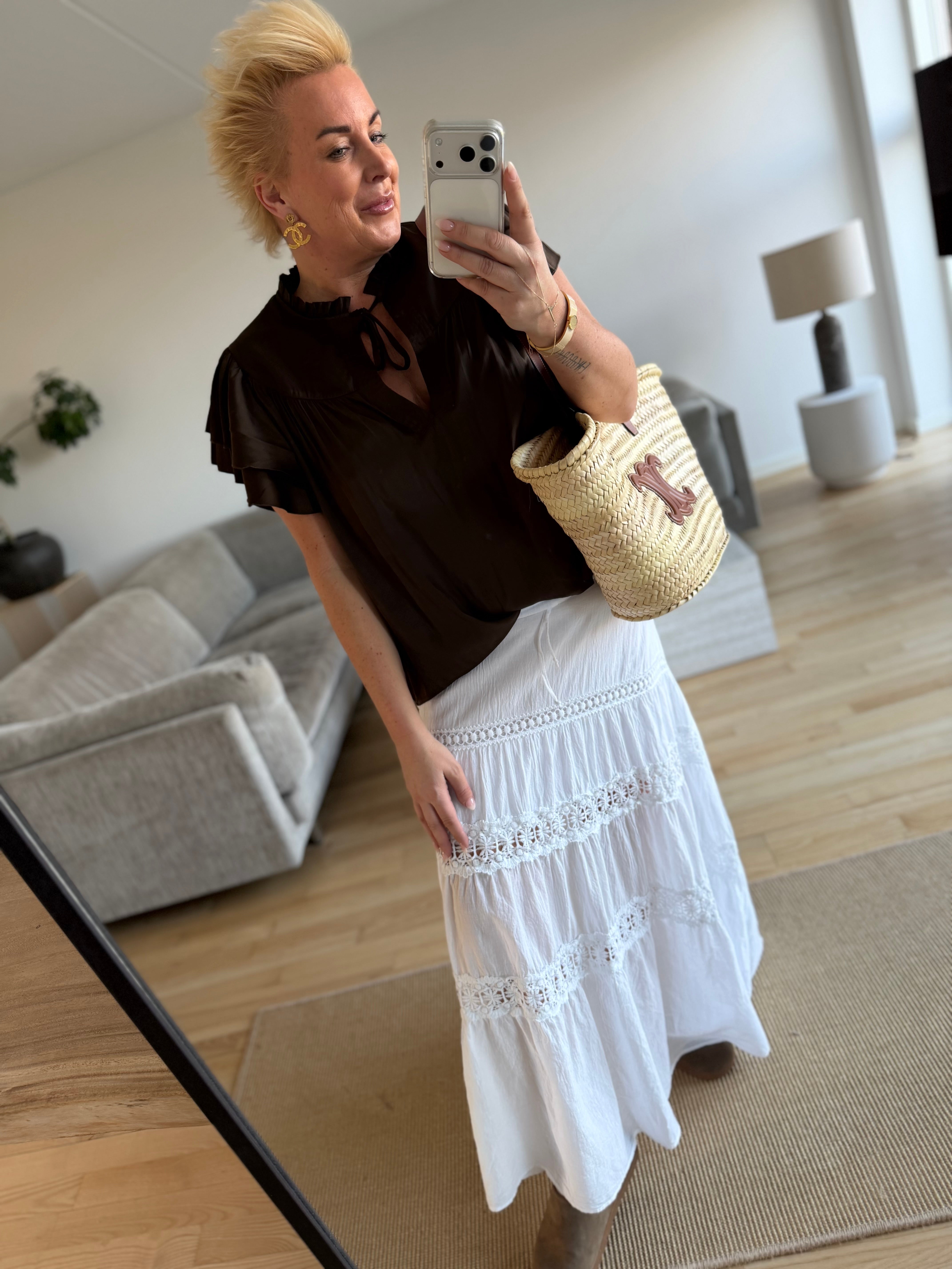 By Engbork Pamela long skirt white