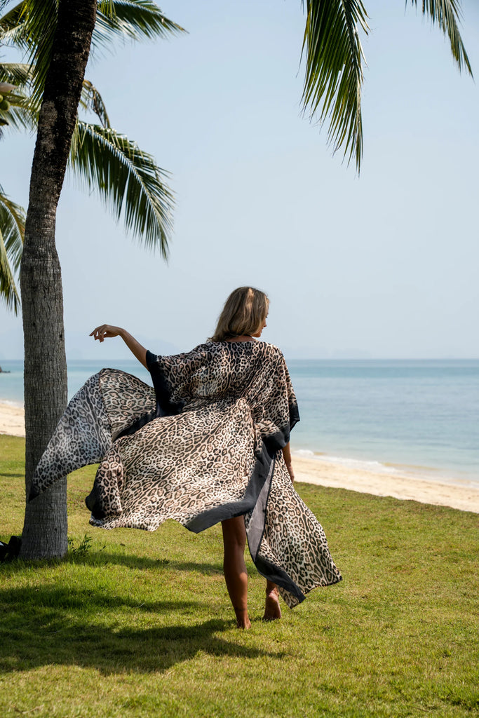 Kaanda open Maxi Kaftan cheetah