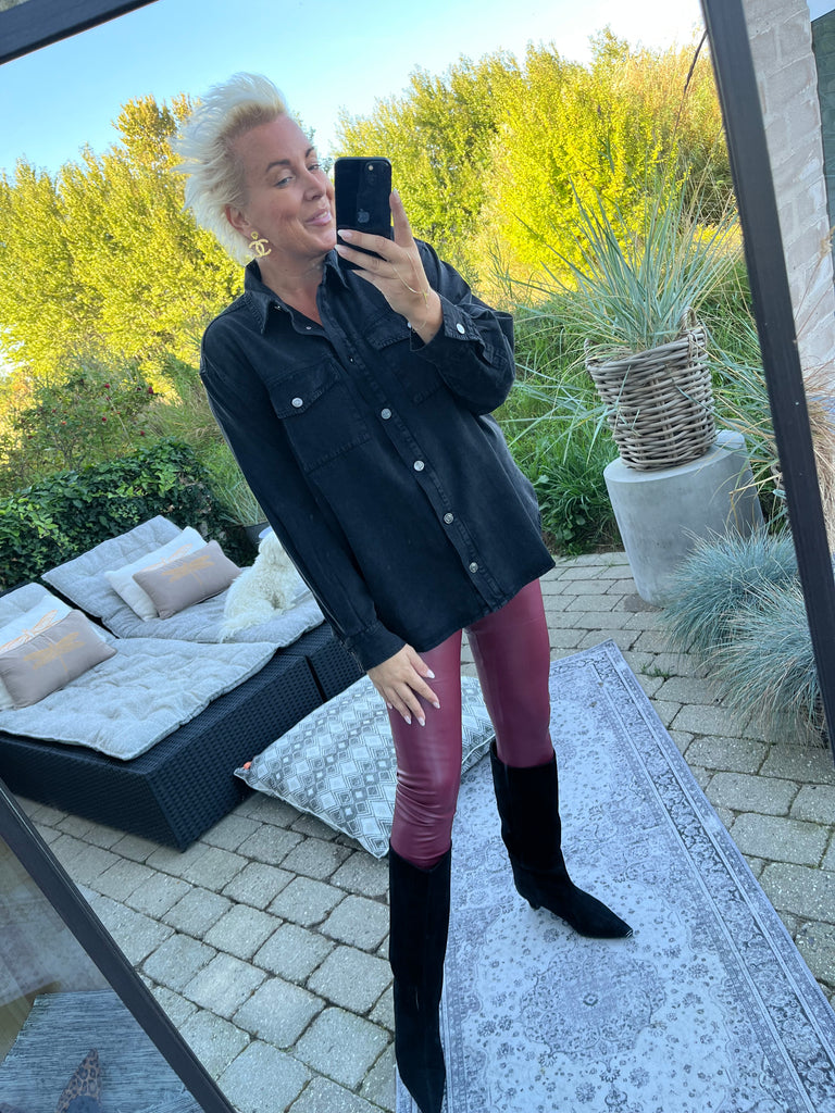 By Engbork Norfy coated leggins wine