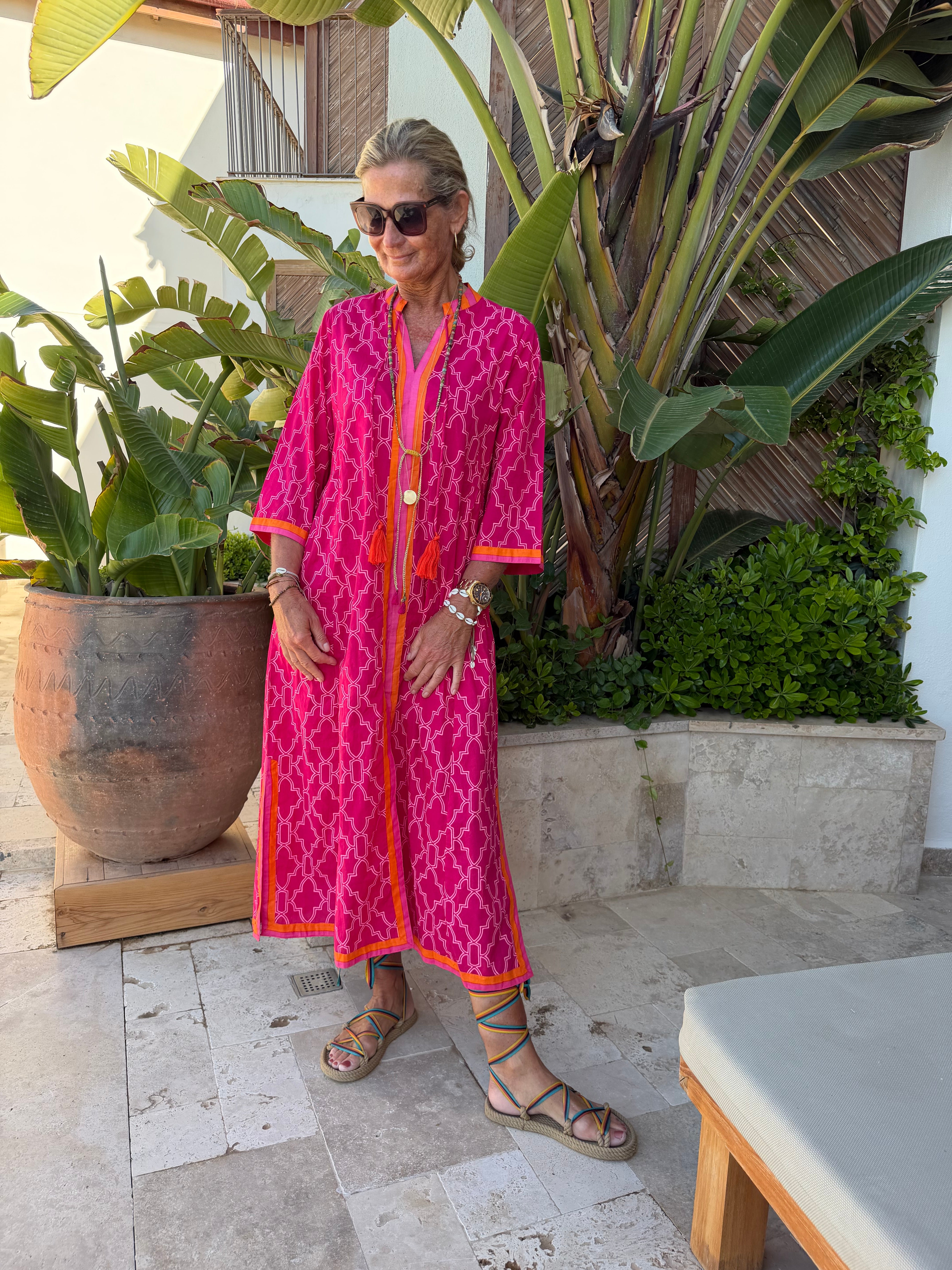 WAUW Tabita dress pink and berry