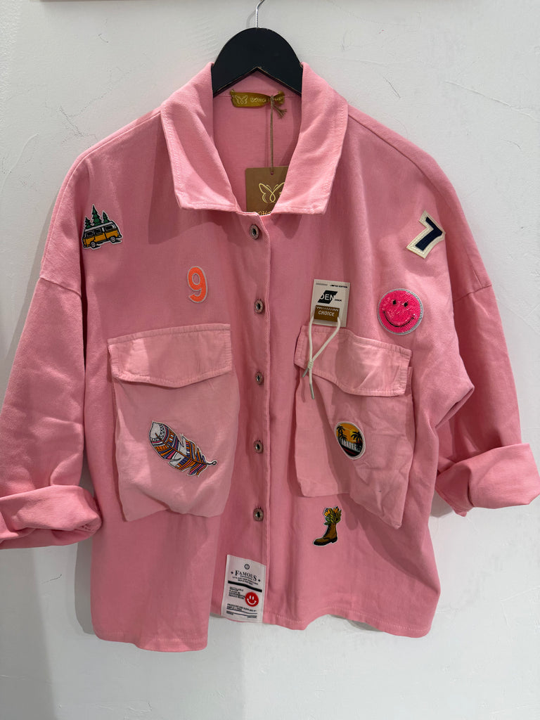 Boho Love B1315 kanvas jakke pink