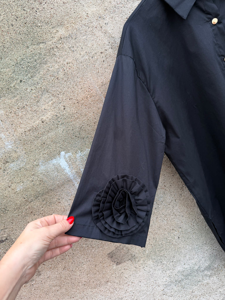 Boho Love B1152 lang skjorte black