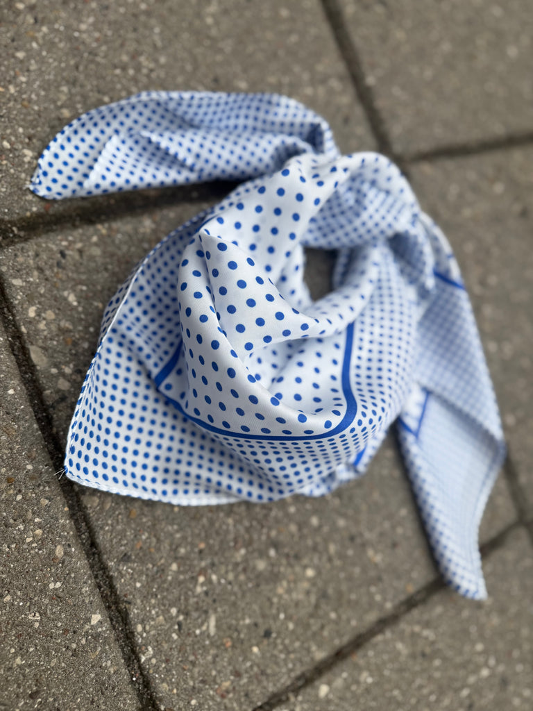 Dot tørklæde small dot white