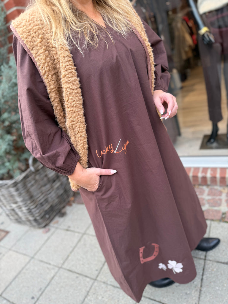 WAUW The good luck dress chocolate