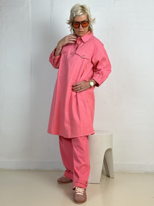 Gaspar 2510722 Rio dress canvas pink