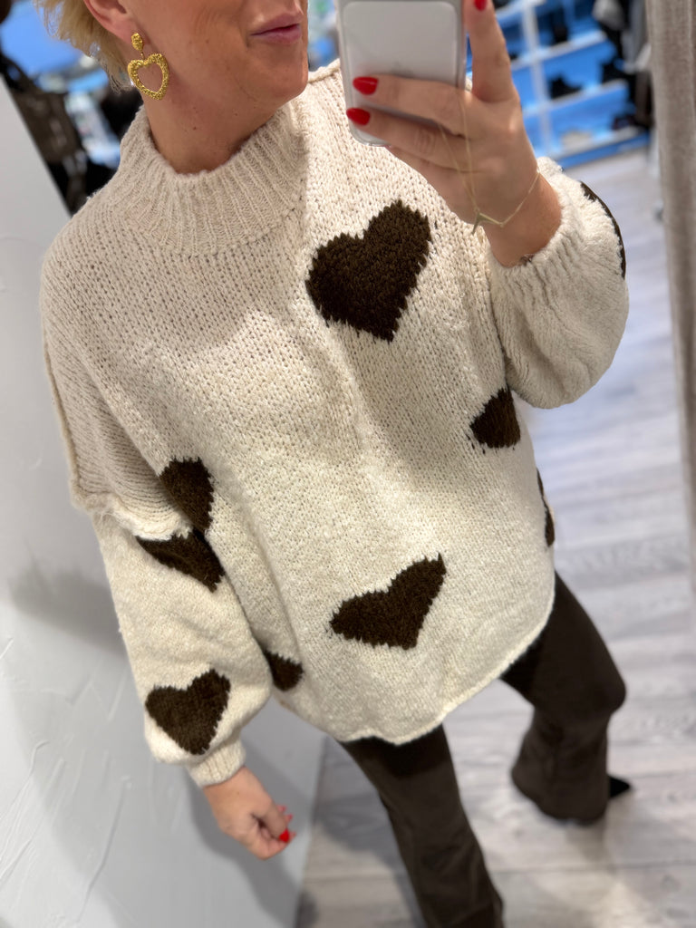 Boho Love B1313 strik hearts beige