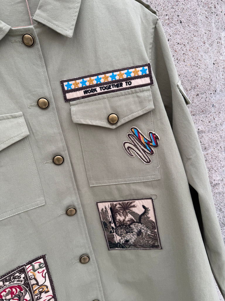 Boho Love B1328 Army jakke