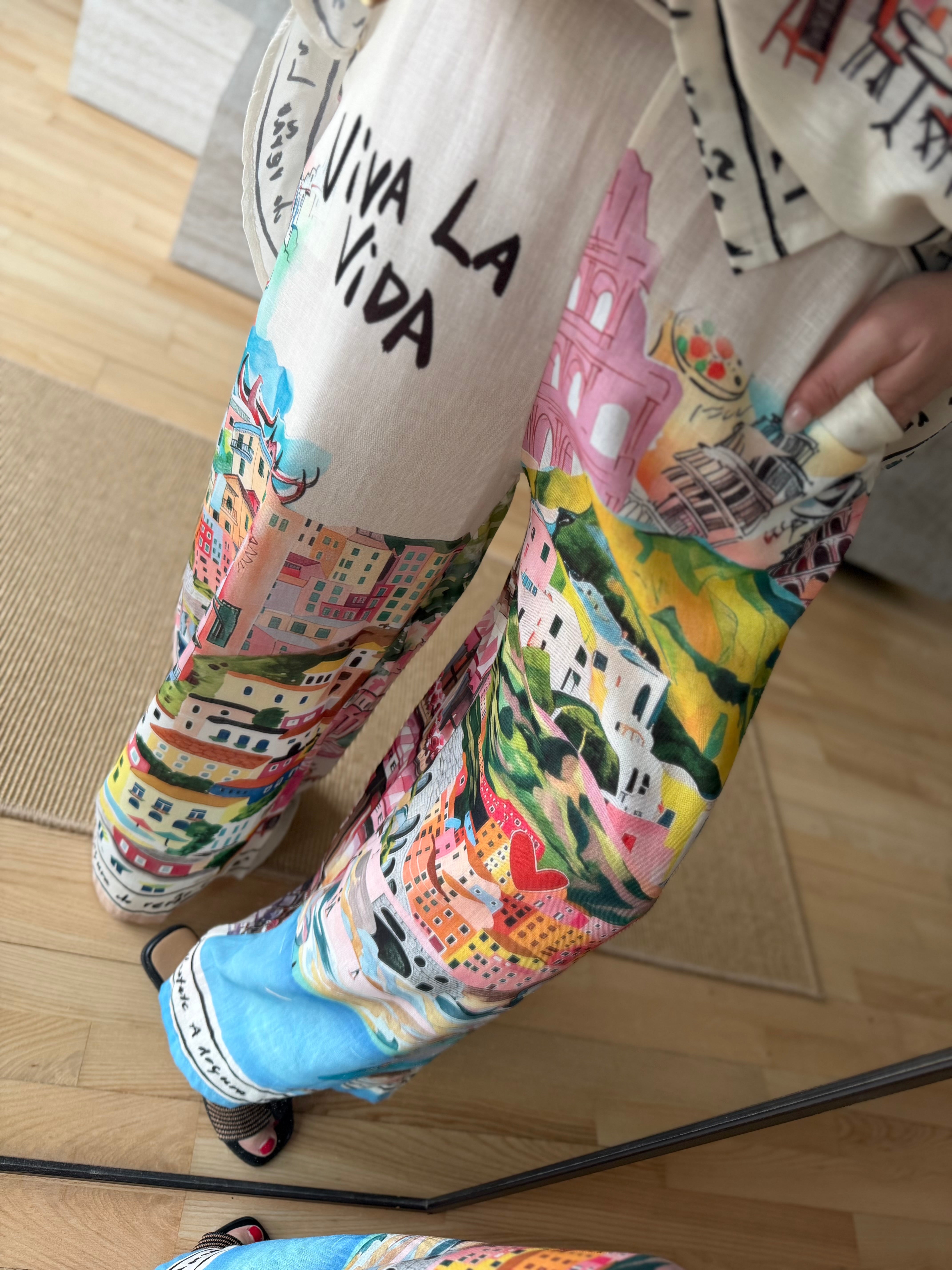 Magic pants print cream