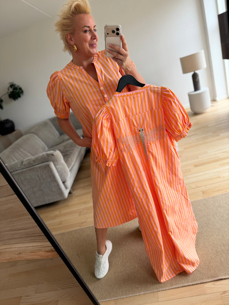 Gaspar 2601727 Tunø dress stripe orange