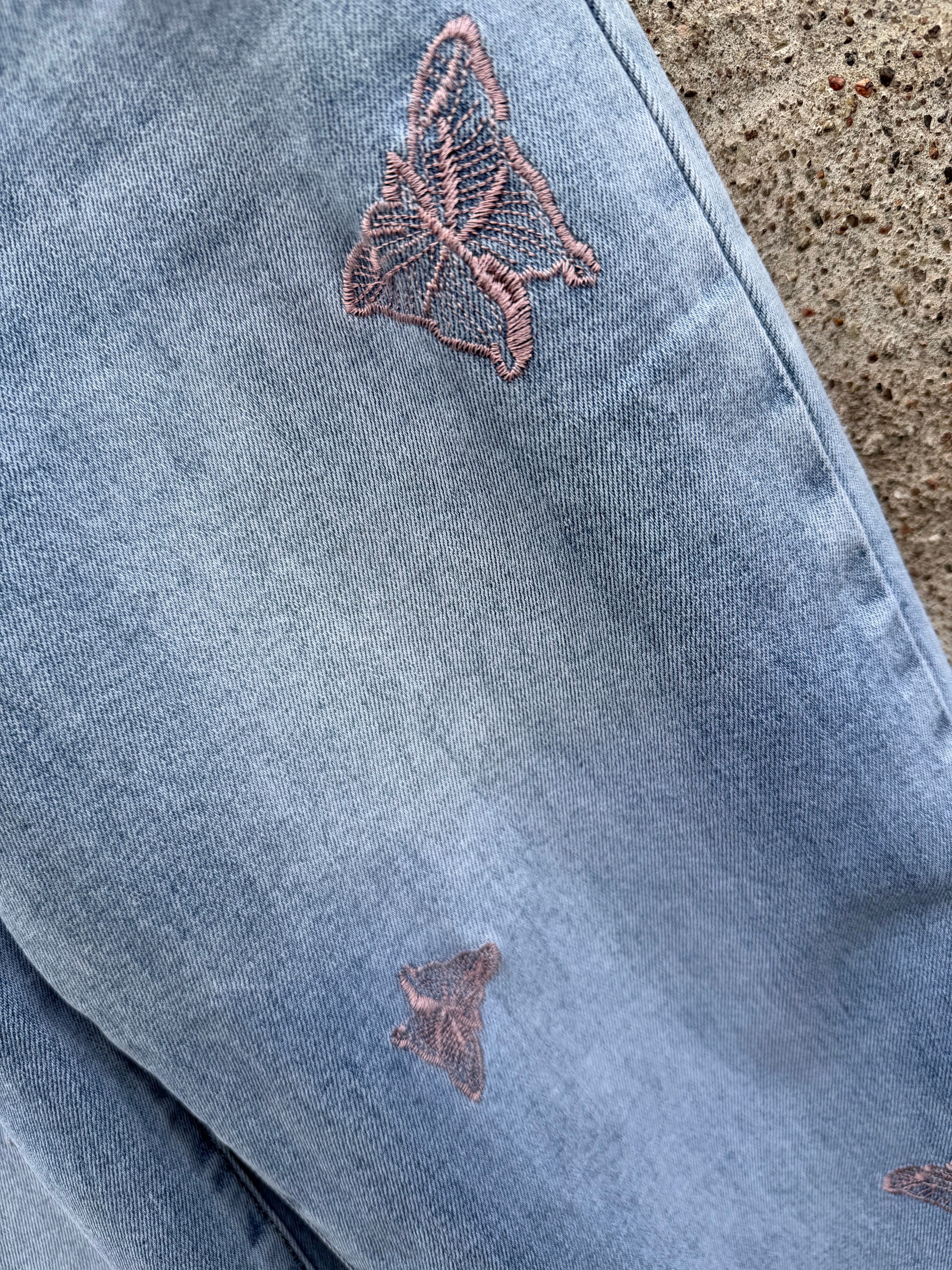 By Engbork Q865 jeans denim butterfly