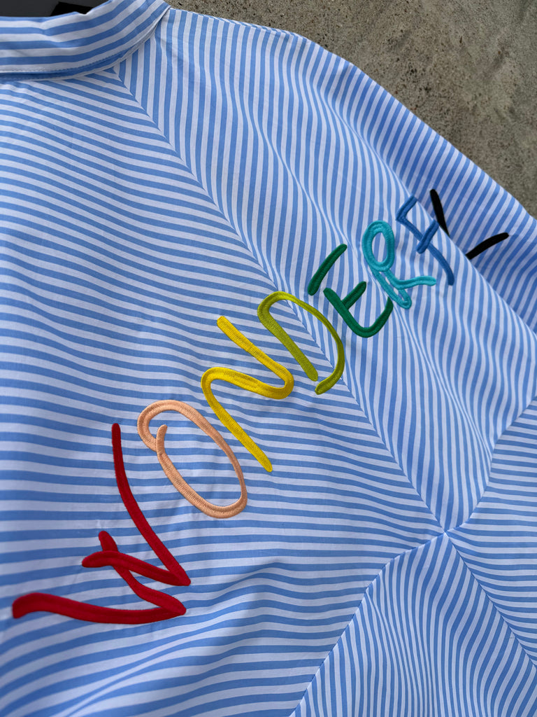 Boho Love B1333 skjorte stripe blue