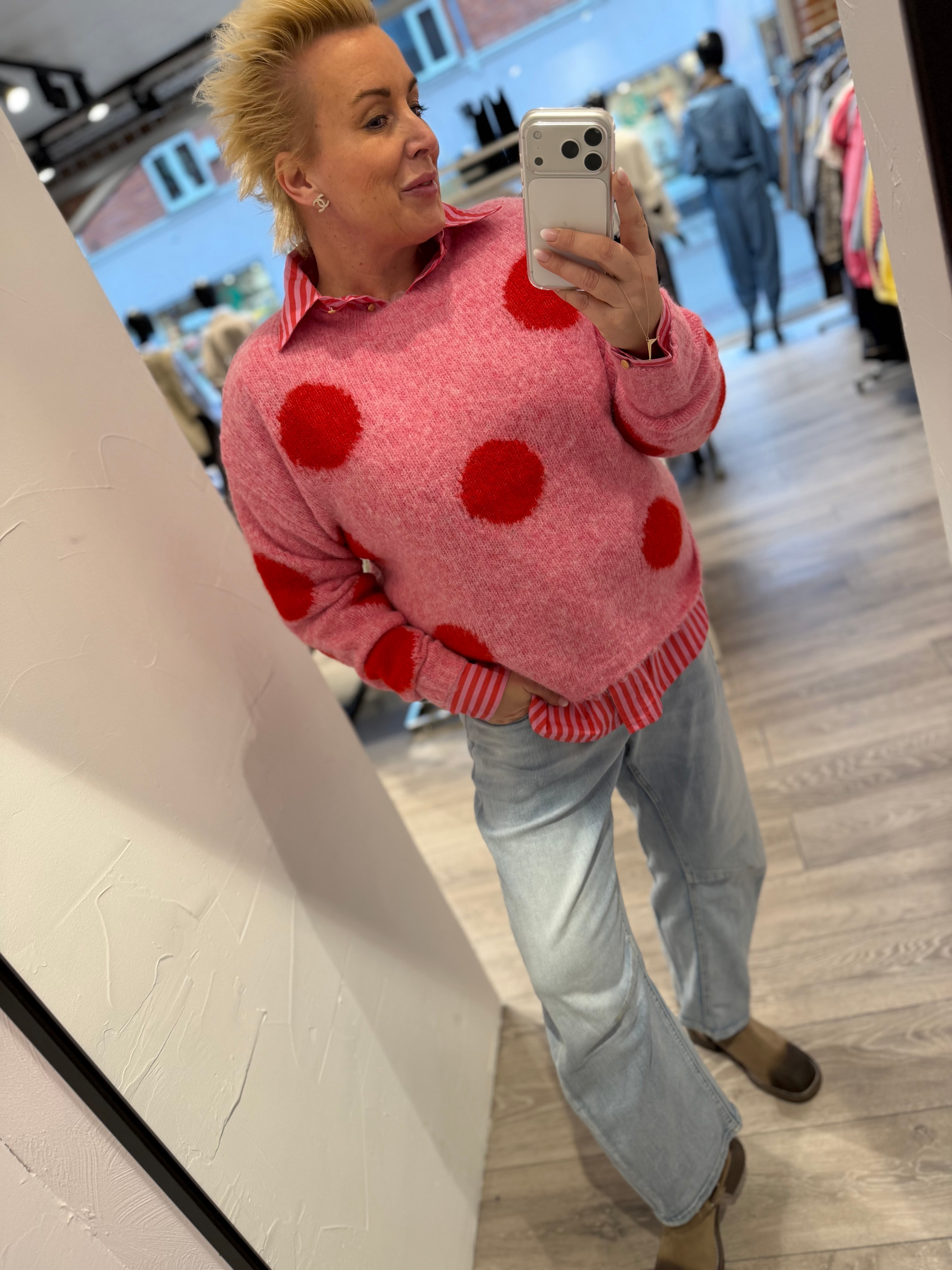 LECOCO 35012 Lelina dot strik pink