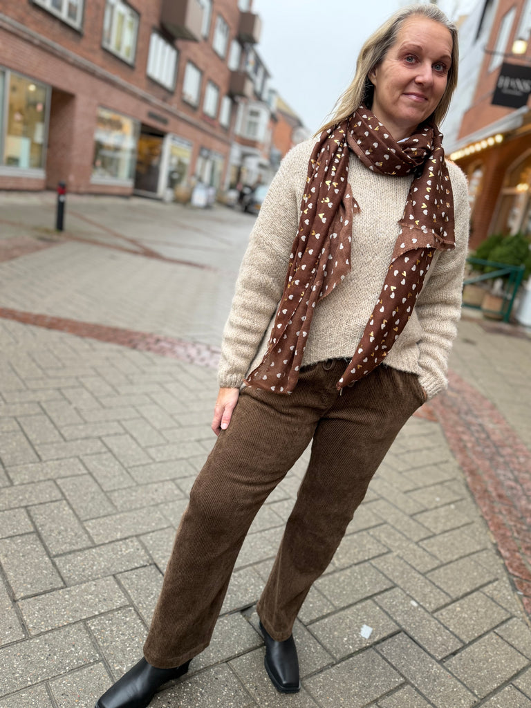 Qnuz 9199 knit blouse taupe