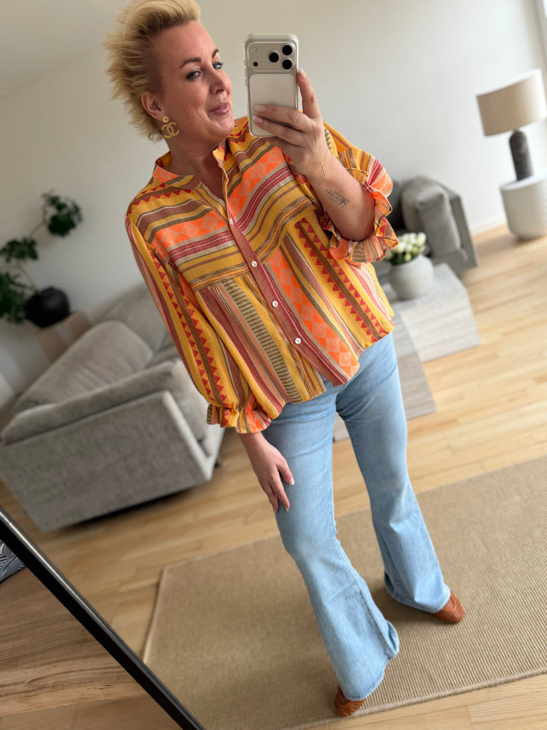 By Engbork Villa boheme bluse stripe yellow