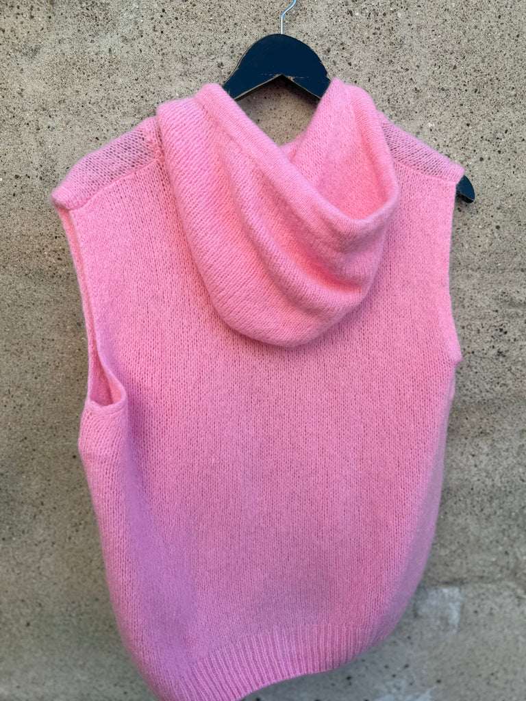 Boho Love B1342 strik vest hoodie bubblegum